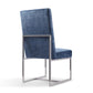 Manhattan Comfort Element Blue Velvet Dining Chair | Dining Chairs | Modishstore - 4