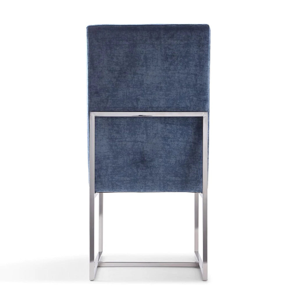 Manhattan Comfort Element Blue Velvet Dining Chair | Dining Chairs | Modishstore - 5