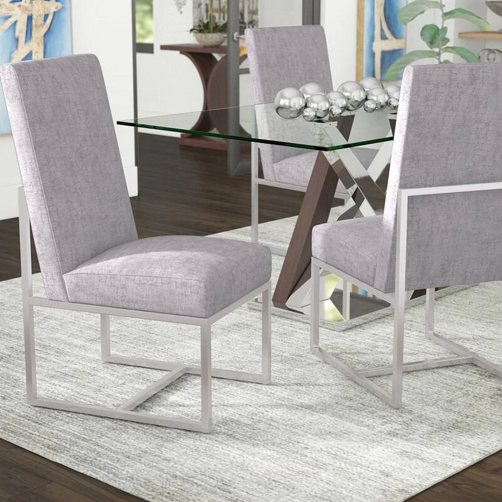 Manhattan Comfort Element Blue Velvet Dining Chair | Dining Chairs | Modishstore - 12
