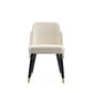 Manhattan Comfort Estelle Cream and Black Faux Leather Dining Chair | Dining Chairs | Modishstore - 5