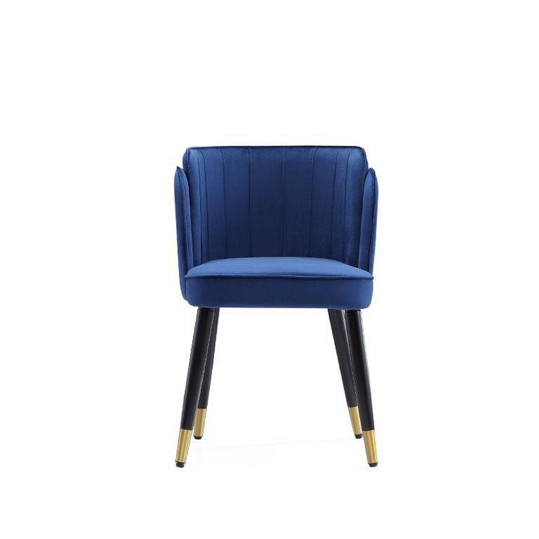 Manhattan Comfort Zephyr Velvet  Dining Chair in Royal Blue | Dining Chairs | Modishstore - 5