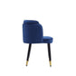 Manhattan Comfort Zephyr Velvet  Dining Chair in Royal Blue | Dining Chairs | Modishstore - 4
