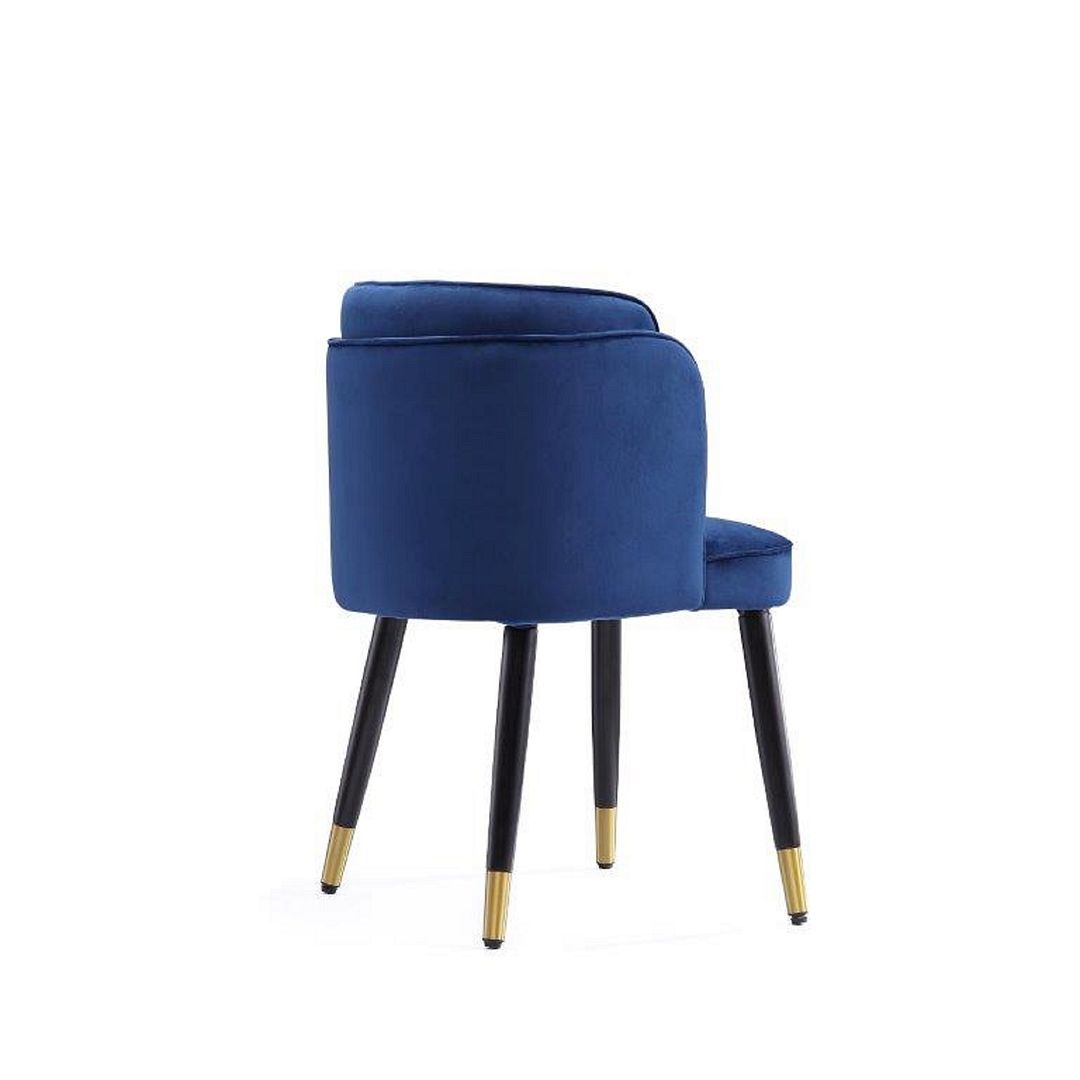 Manhattan Comfort Zephyr Velvet  Dining Chair in Royal Blue | Dining Chairs | Modishstore - 3