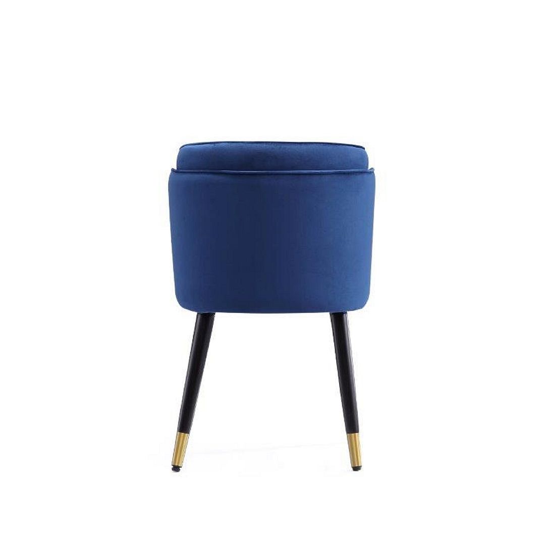 Manhattan Comfort Zephyr Velvet  Dining Chair in Royal Blue | Dining Chairs | Modishstore - 2