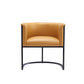 Manhattan Comfort Bali Saddle and Black Faux Leather Dining Chair | Dining Chairs | Modishstore - 6