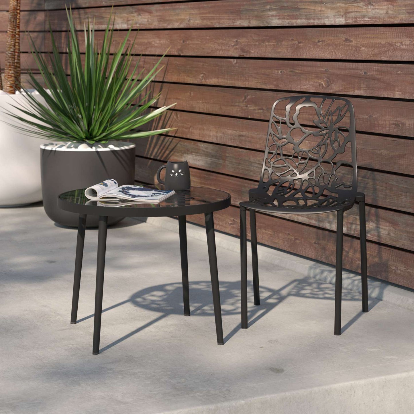 LeisureMod Modern Devon Aluminum Chair | Side Chairs | Modishstore - 2