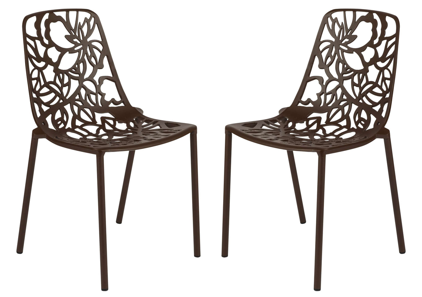 LeisureMod Modern Devon Aluminum Chair, Set of 2 |  | Modishstore - 2