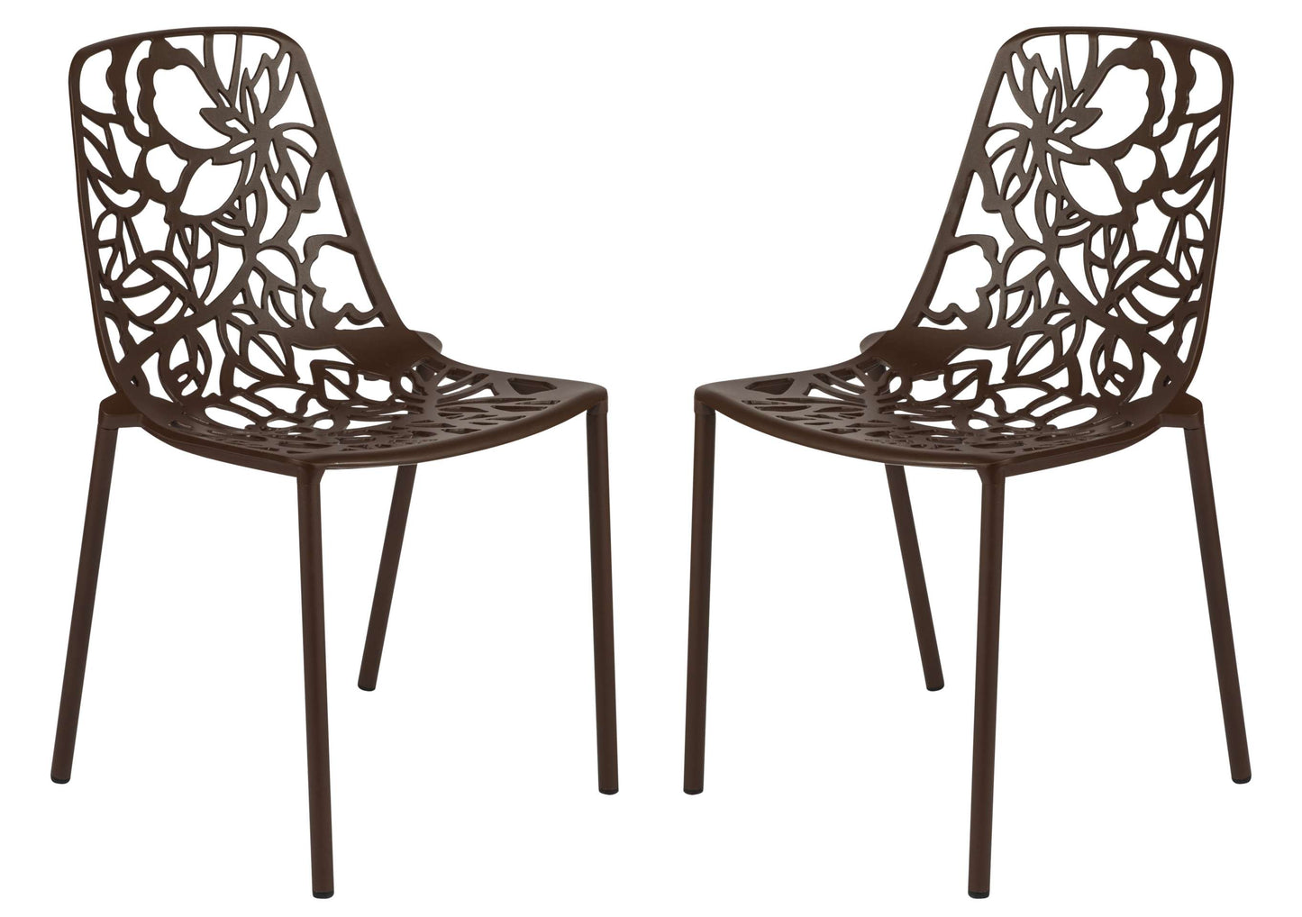 LeisureMod Modern Devon Aluminum Chair, Set of 2 |  | Modishstore - 2