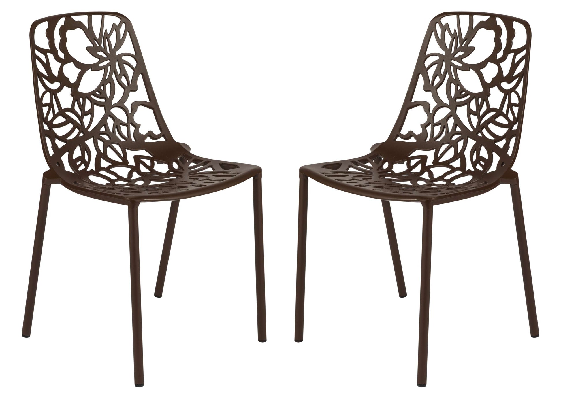 LeisureMod Modern Devon Aluminum Chair, Set of 2 |  | Modishstore - 2