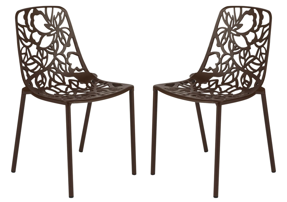 LeisureMod Modern Devon Aluminum Chair, Set of 2 |  | Modishstore - 2