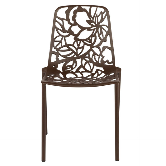 LeisureMod Modern Devon Aluminum Chair, Set of 4 | Dining Chairs | Modishstore
