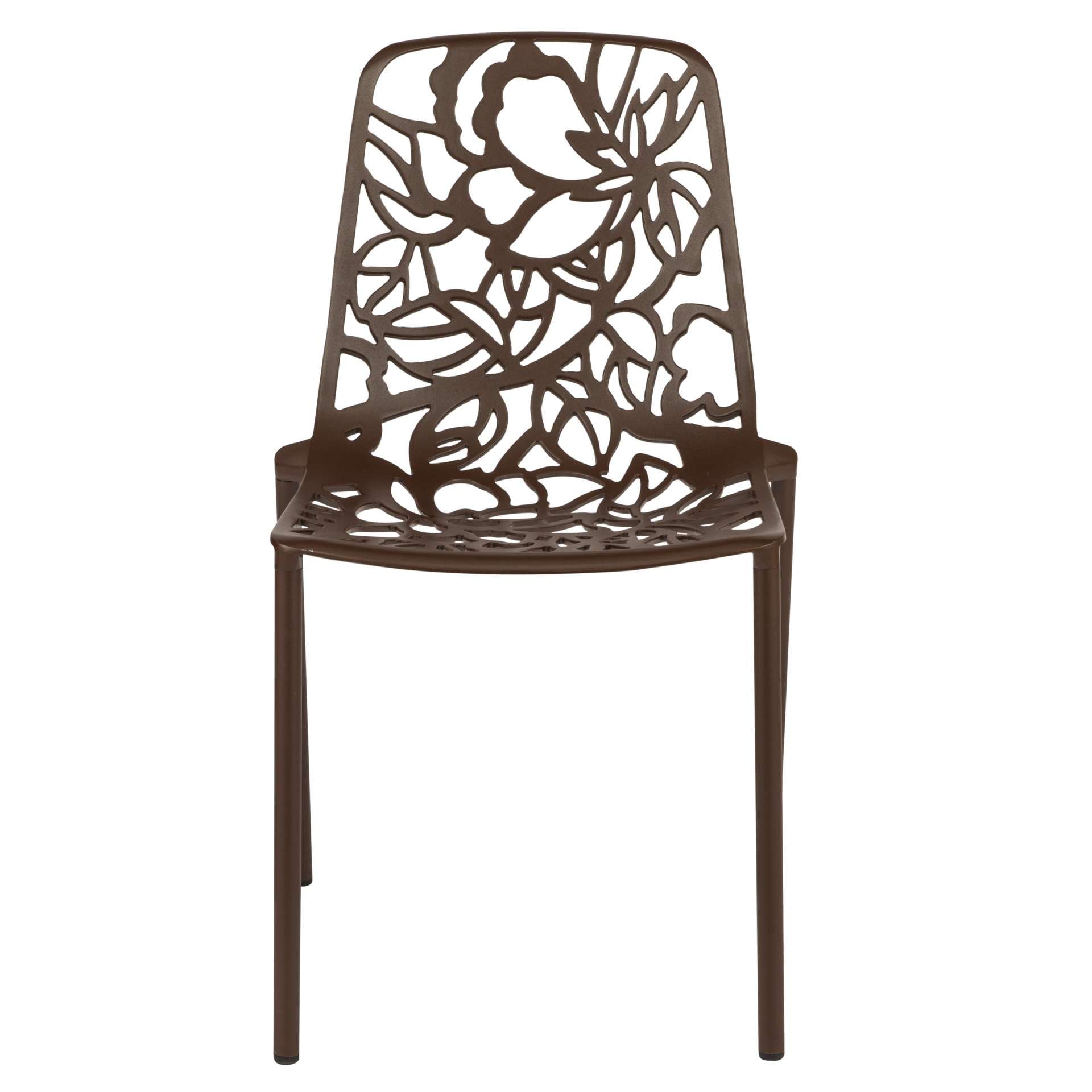 LeisureMod Modern Devon Aluminum Chair, Set of 4 | Dining Chairs | Modishstore - 8