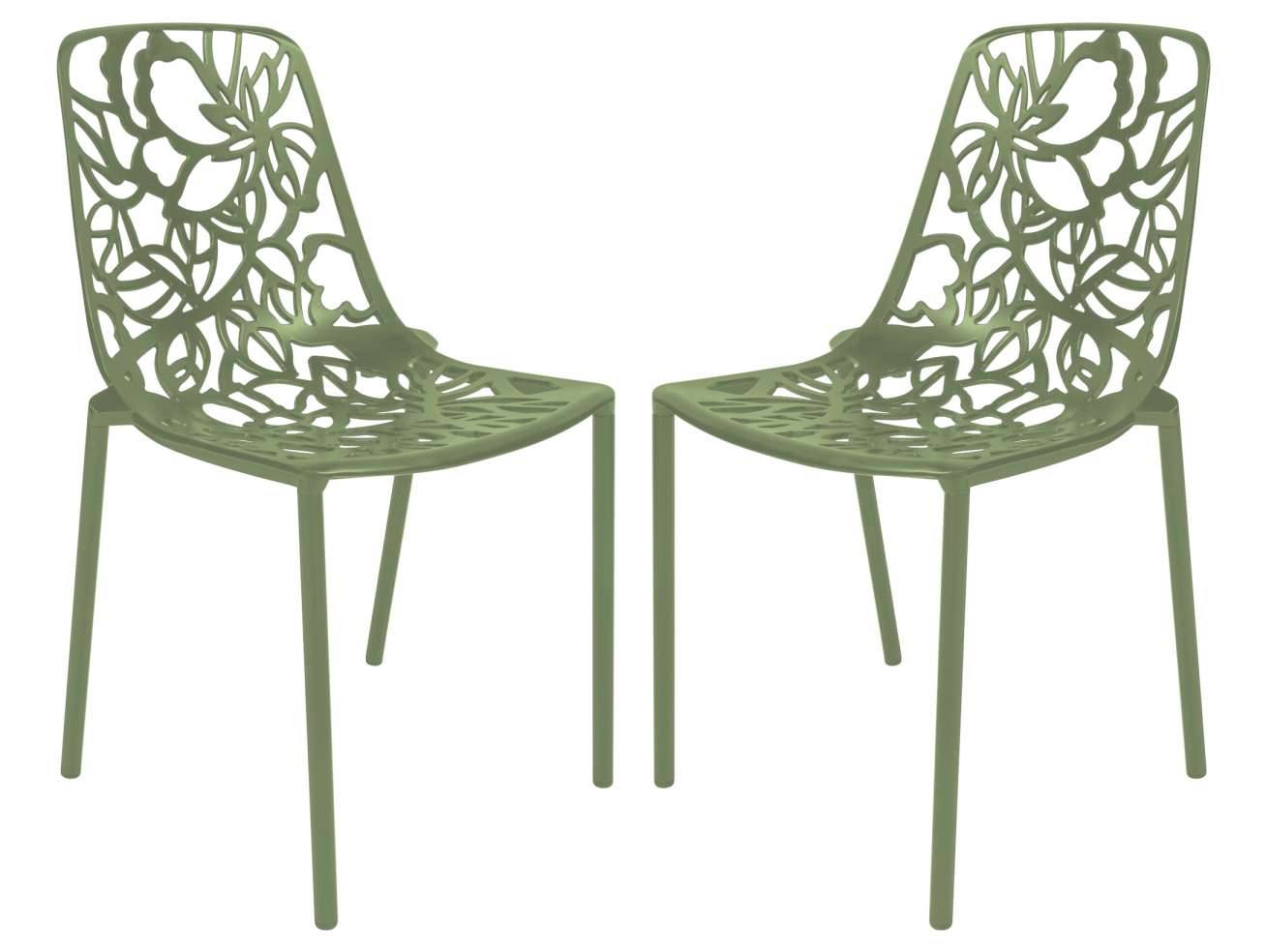 LeisureMod Modern Devon Aluminum Chair, Set of 2 |  | Modishstore - 10