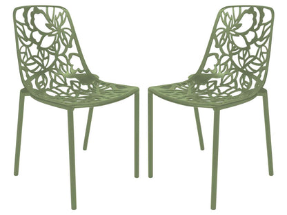 LeisureMod Modern Devon Aluminum Chair, Set of 2 |  | Modishstore - 10