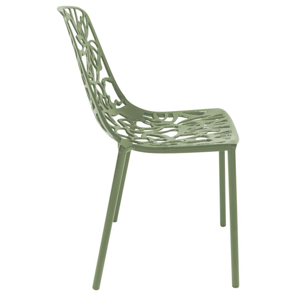 LeisureMod Modern Devon Aluminum Chair, Set of 4 | Dining Chairs | Modishstore - 17