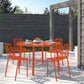 LeisureMod Modern Devon Aluminum Chair, Set of 4 | Dining Chairs | Modishstore - 20