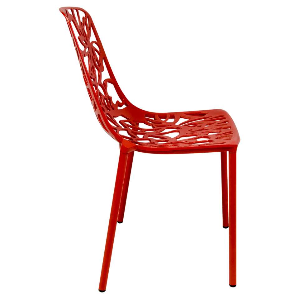 LeisureMod Modern Devon Aluminum Chair, Set of 4 | Dining Chairs | Modishstore - 40