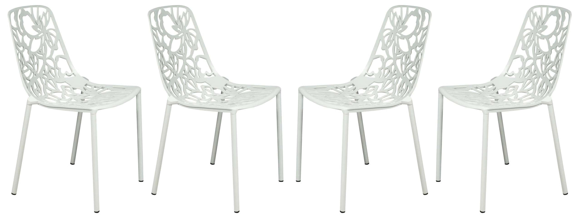 LeisureMod Modern Devon Aluminum Chair, Set of 4 | Dining Chairs | Modishstore - 51