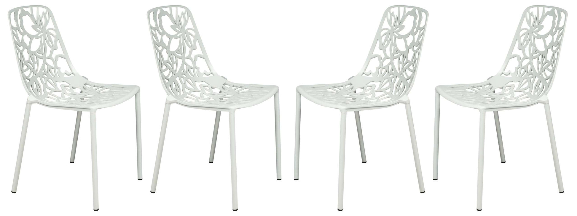 LeisureMod Modern Devon Aluminum Chair, Set of 4 | Dining Chairs | Modishstore - 51