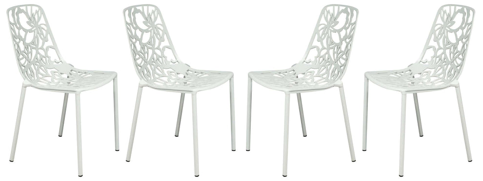 LeisureMod Modern Devon Aluminum Chair, Set of 4 | Dining Chairs | Modishstore - 51