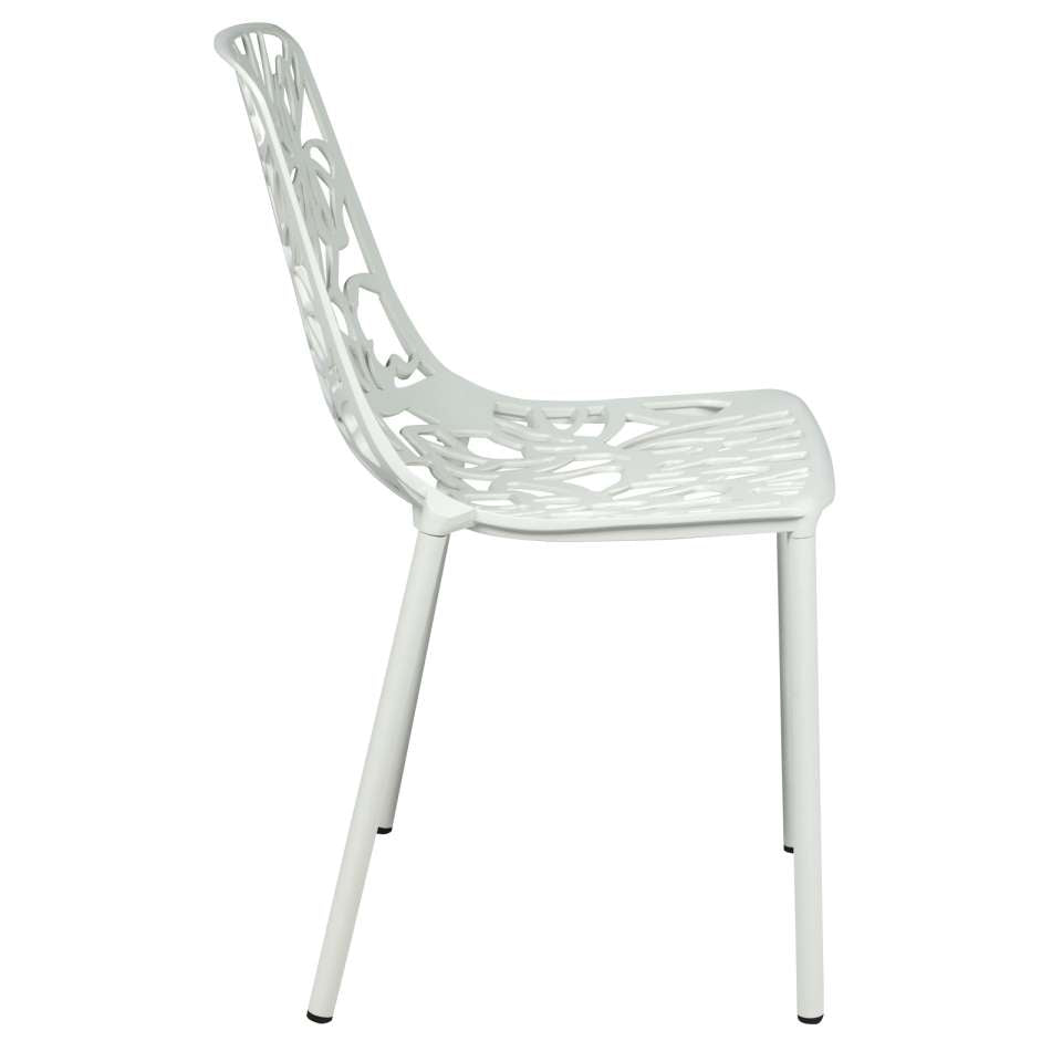 LeisureMod Modern Devon Aluminum Chair, Set of 4 | Dining Chairs | Modishstore - 48
