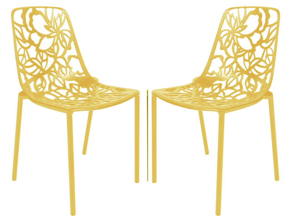 LeisureMod Modern Devon Aluminum Chair, Set of 2 |  | Modishstore - 56