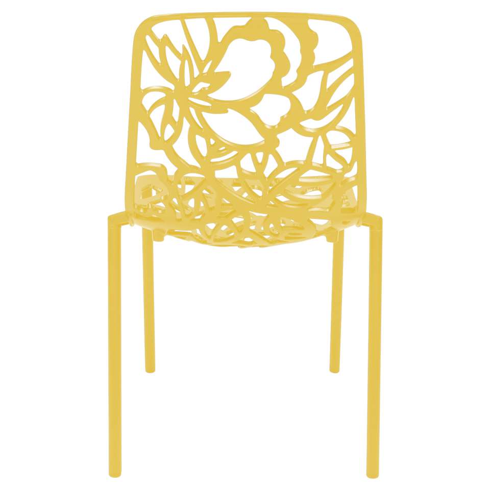 LeisureMod Modern Devon Aluminum Chair, Set of 4 | Dining Chairs | Modishstore - 56
