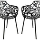 LeisureMod Modern Devon Aluminum Armchair, Set of 4 | Outdoor Chairs | Modishstore - 2