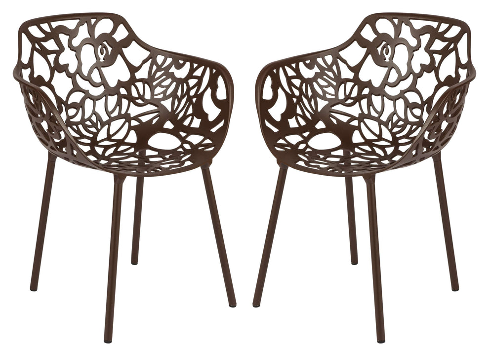 LeisureMod Modern Devon Aluminum Armchair, Set of 2 | Outdoor Chairs | Modishstore - 2
