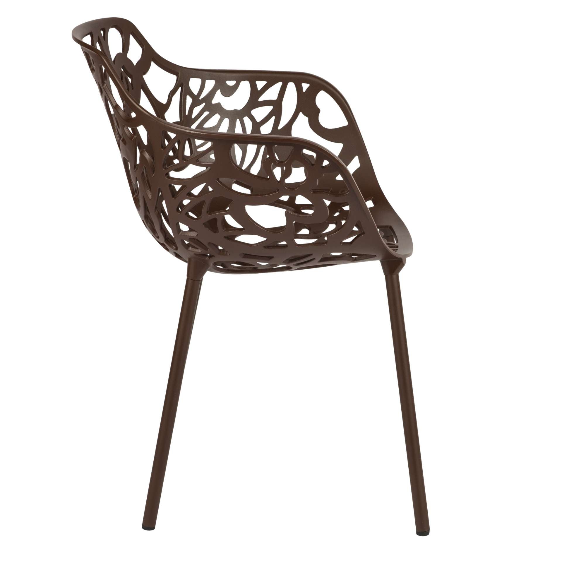 LeisureMod Modern Devon Aluminum Armchair, Set of 2 | Outdoor Chairs | Modishstore - 7