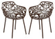 LeisureMod Modern Devon Aluminum Armchair, Set of 2 | Outdoor Chairs | Modishstore - 2