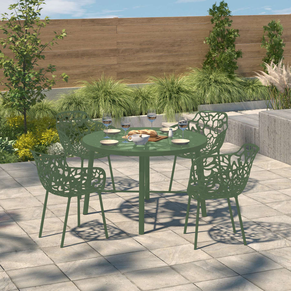 LeisureMod Modern Devon Aluminum Armchair, Set of 4 | Outdoor Chairs | Modishstore - 10