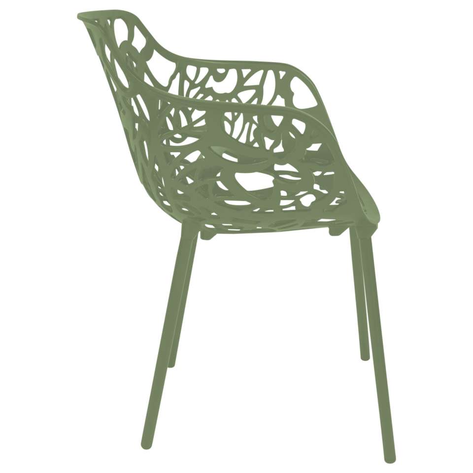 LeisureMod Modern Devon Aluminum Armchair, Set of 4 | Outdoor Chairs | Modishstore - 16
