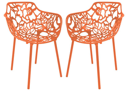 LeisureMod Modern Devon Aluminum Armchair, Set of 2 | Outdoor Chairs | Modishstore - 24