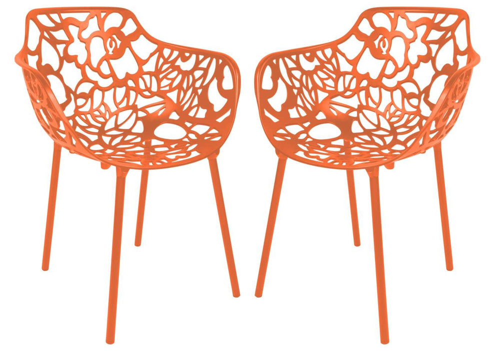 LeisureMod Modern Devon Aluminum Armchair, Set of 2 | Outdoor Chairs | Modishstore - 24