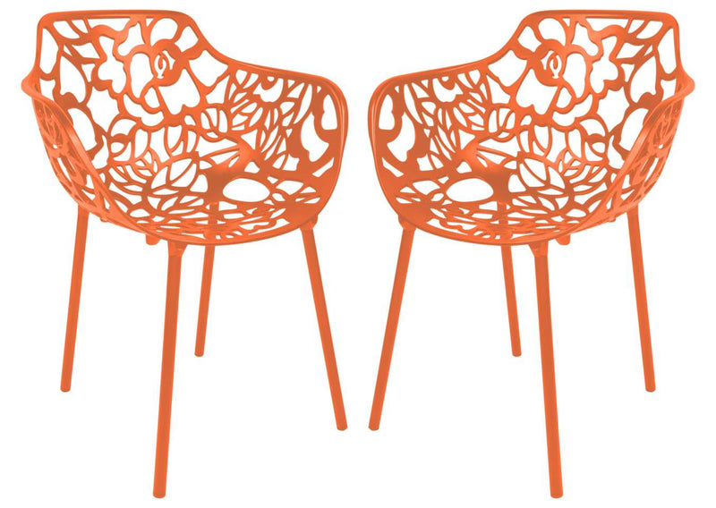 LeisureMod Modern Devon Aluminum Armchair, Set of 2 | Outdoor Chairs | Modishstore - 24