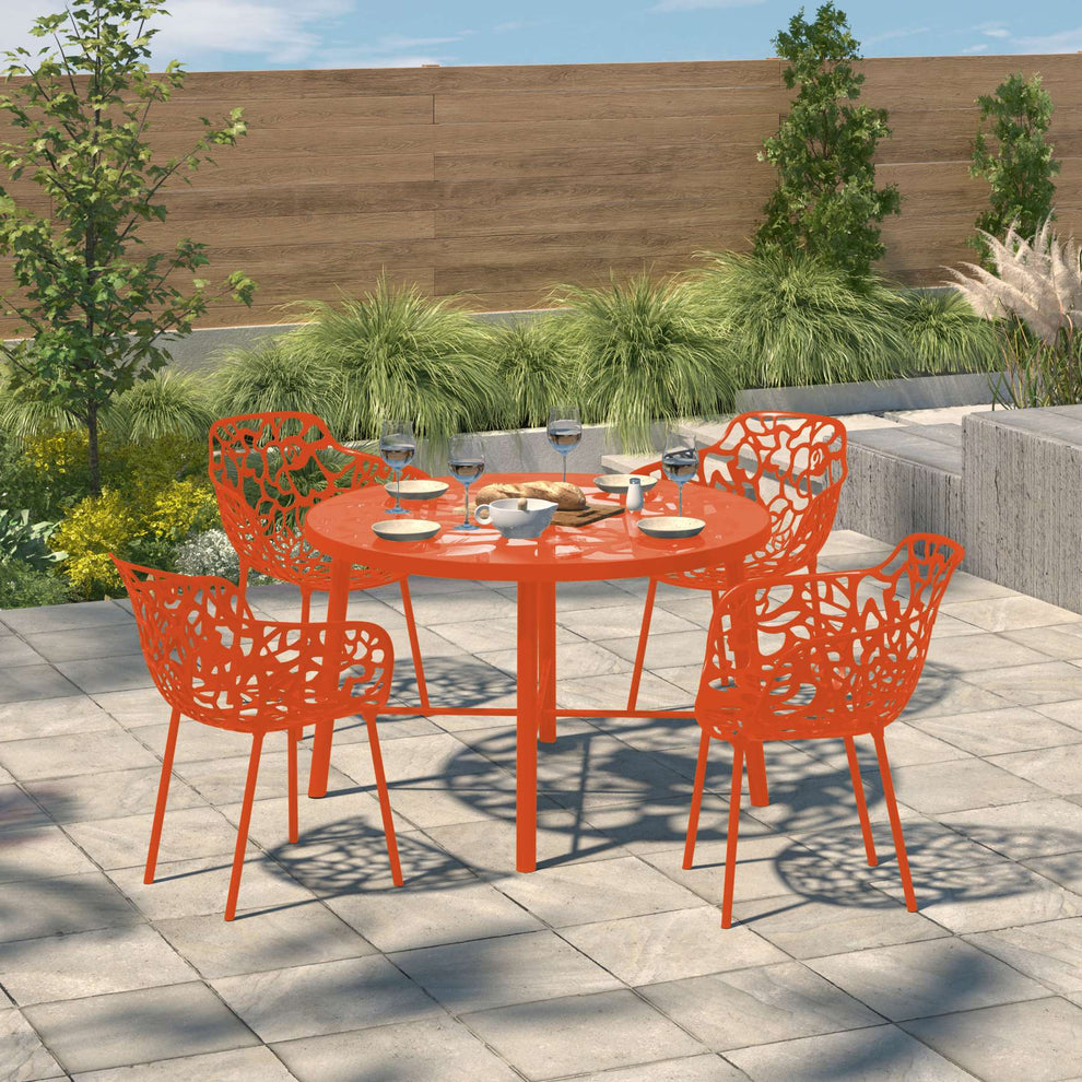 LeisureMod Modern Devon Aluminum Armchair, Set of 4 | Outdoor Chairs | Modishstore - 19