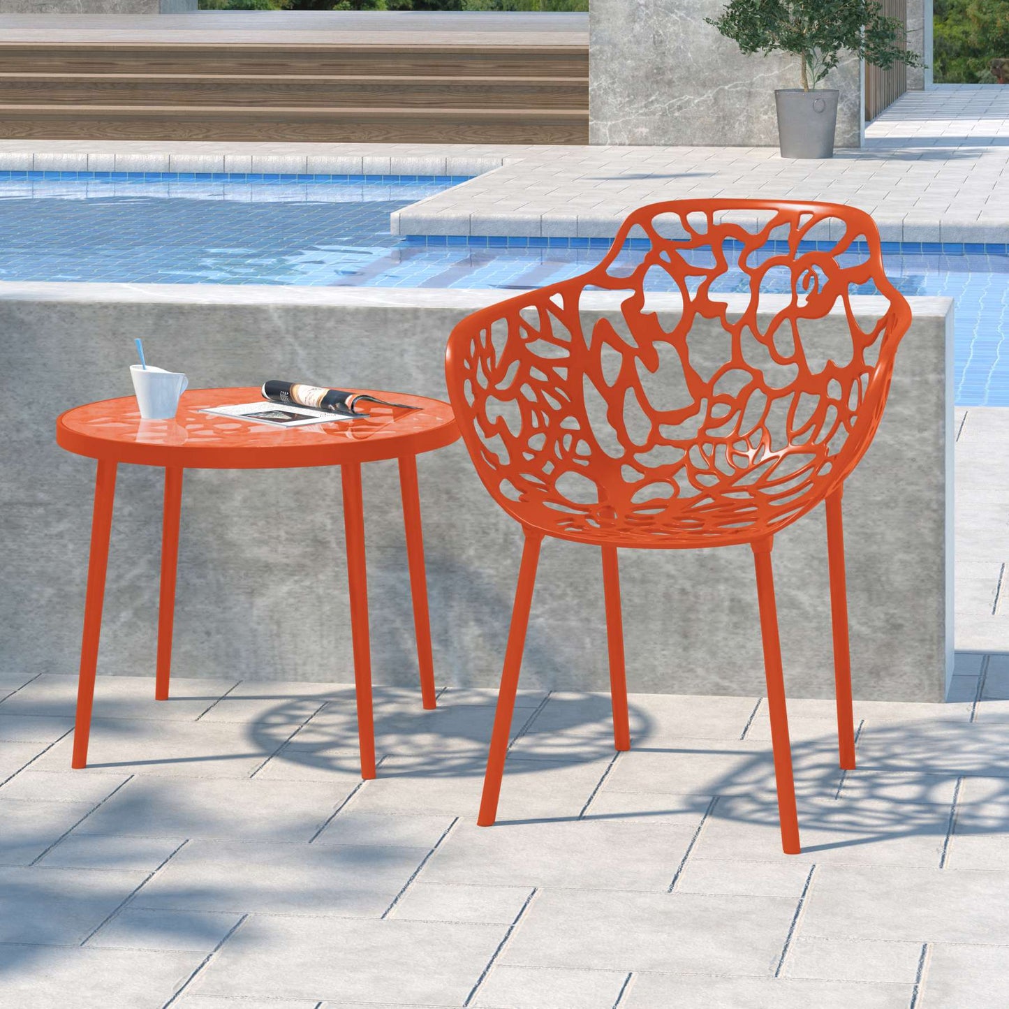 LeisureMod Modern Devon Aluminum Armchair | Outdoor Chairs | Modishstore - 16