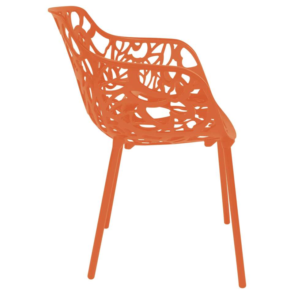 LeisureMod Modern Devon Aluminum Armchair, Set of 4 | Outdoor Chairs | Modishstore - 22