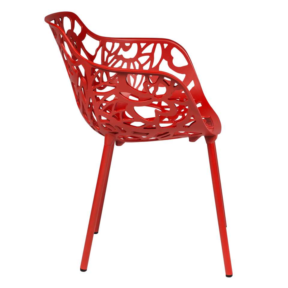 LeisureMod Modern Devon Aluminum Armchair, Set of 4 | Outdoor Chairs | Modishstore - 36