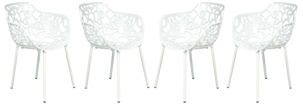LeisureMod Modern Devon Aluminum Armchair, Set of 4 | Outdoor Chairs | Modishstore - 42