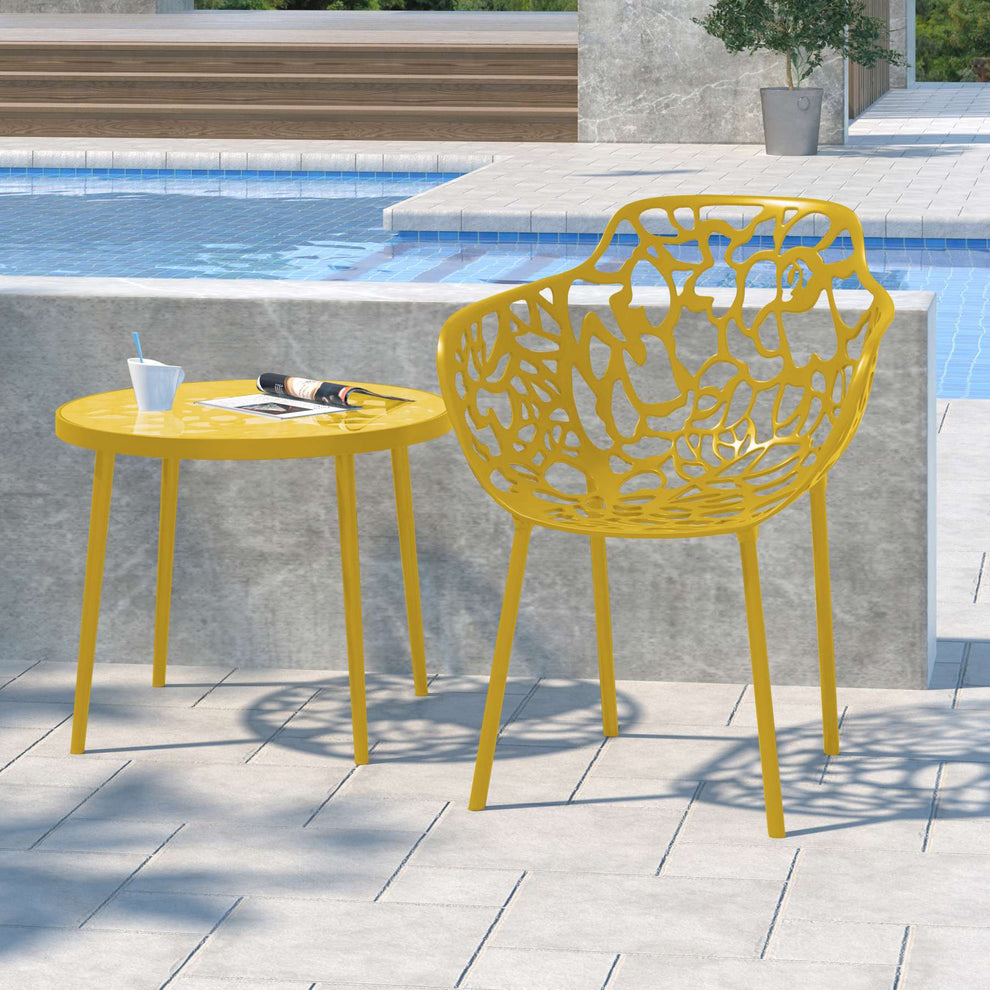 LeisureMod Modern Devon Aluminum Armchair | Outdoor Chairs | Modishstore - 42