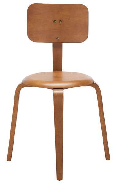 Safavieh Luella Stackable Dining Chair Set Of 2 - Walnut | Dining Chairs | Modishstore - 2