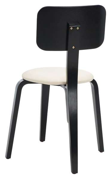 Safavieh Jo Upholstered Stackable Dining Chair Set Of 2 - Black | Dining Chairs | Modishstore - 3