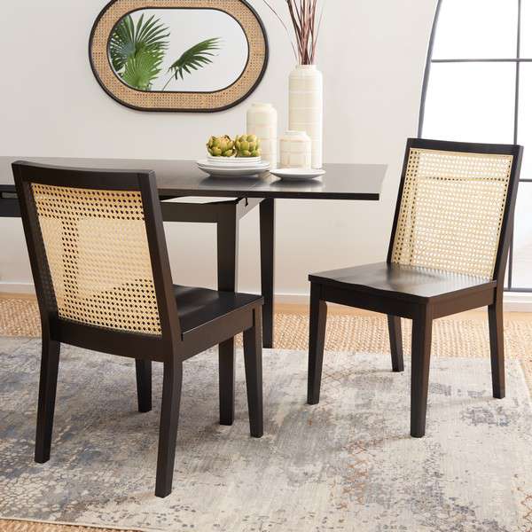 Safavieh Levy Dining Chair Set Of 2 - Black | Dining Chairs | Modishstore