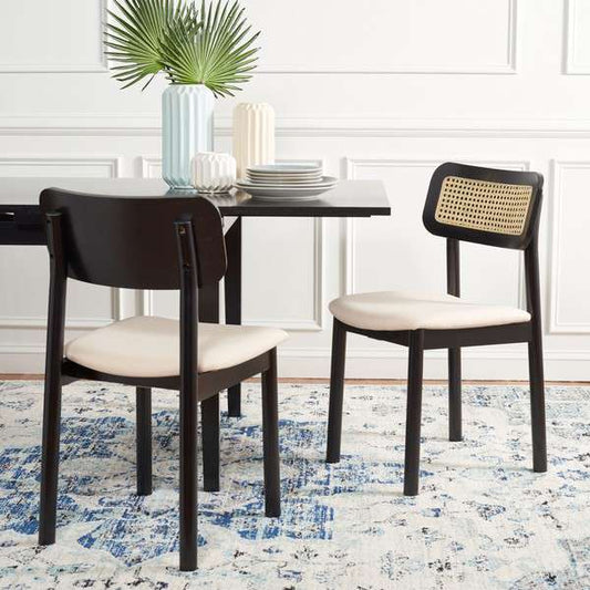 Safavieh Egon Dining Chair Set Of 2 - Black | Dining Chairs | Modishstore