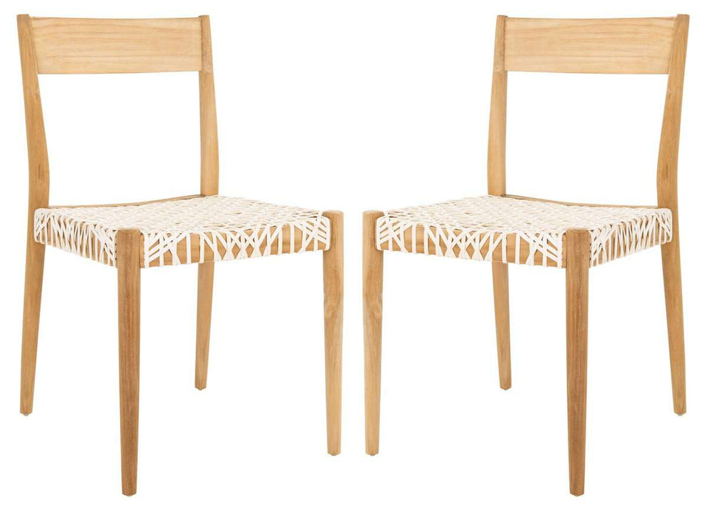 Safavieh Pranit Dining Chair Set Of 2 - White | Dining Chairs | Modishstore - 2