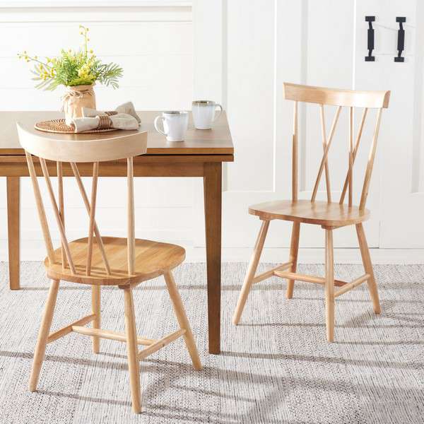Safavieh Friar Dining Chair Set Of 2 - Natural | Dining Chairs | Modishstore