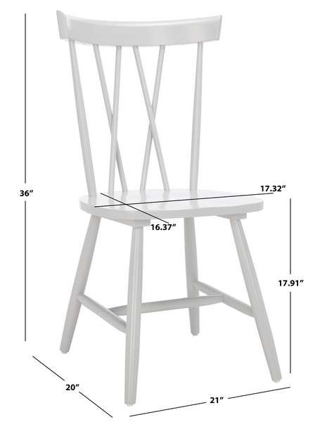 Safavieh Friar Dining Chair Set Of 2 - Gray | Dining Chairs | Modishstore - 4