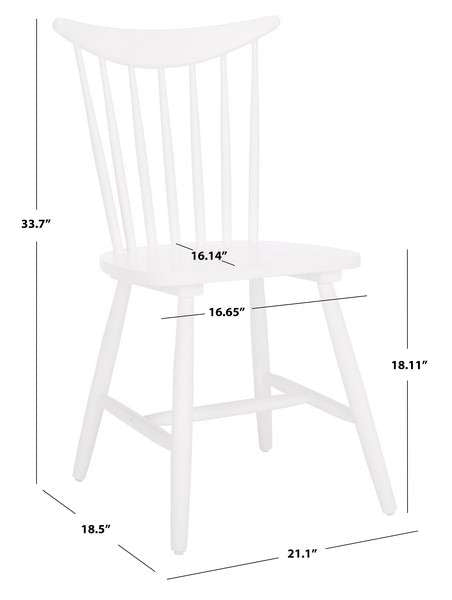 Safavieh Jodan Dining Chair Set Of 2 - White | Dining Chairs | Modishstore - 4